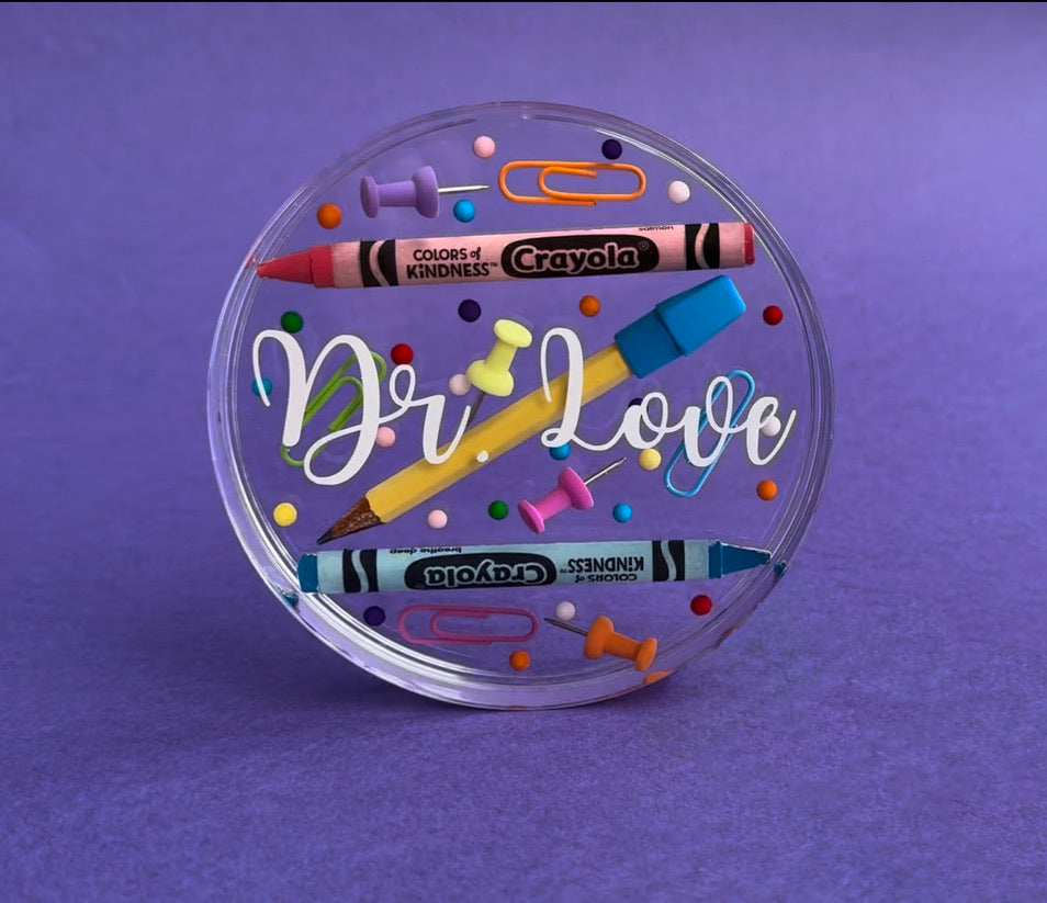 Personalized Teacher Appreciation Drink Coaster