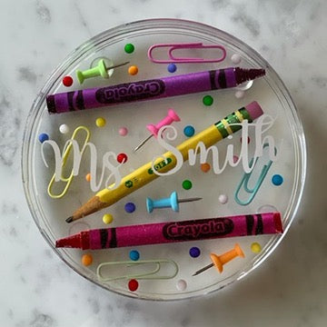 Personalized Teacher Appreciation Drink Coaster